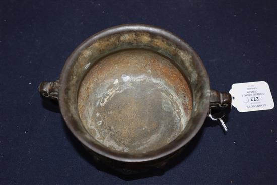 A Chinese bronze censer